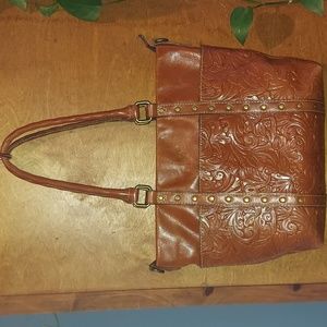 Patricia Nash Tooled Leather tote bag/purse